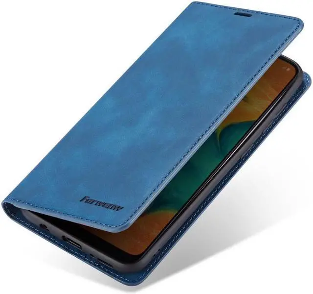 Alt view image 3 of 6 - BONAEVER For Samsung Galaxy A20 / A30 Case Premium PU Leather Cover TPU Bumper with Card Holder Stand andidden Magnetic Shockproof Flip Wallet Case