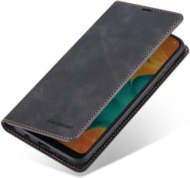 Alt view image 3 of 6 - BONAEVER For Samsung Galaxy A40 Case Premium PU Leather Cover TPU Bumper with Card Holder Stand andidden Magnetic Shockproof Flip Wallet Case
