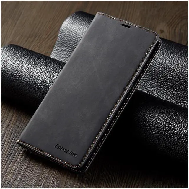 Alt view image 5 of 6 - BONAEVER For Samsung Galaxy A40 Case Premium PU Leather Cover TPU Bumper with Card Holder Stand andidden Magnetic Shockproof Flip Wallet Case