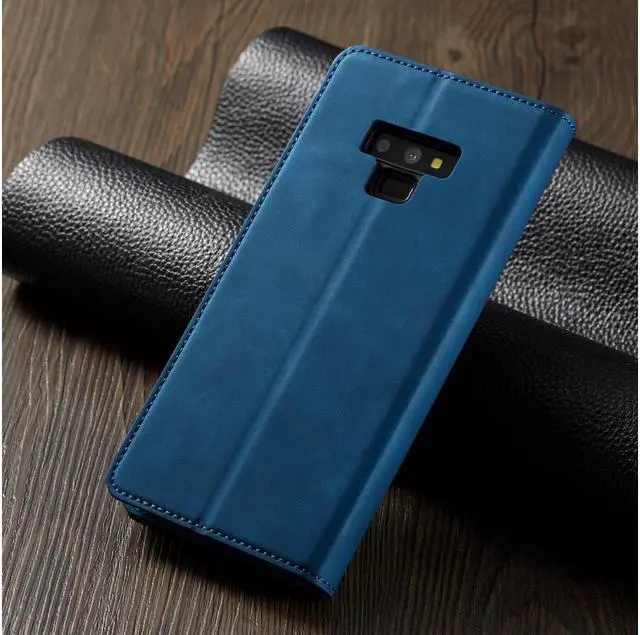 Alt view image 5 of 5 - BONAEVER For Samsung Galaxy Note 9 Case Premium PU Leather Cover TPU Bumper with Card Holder Stand andidden Magnetic Shockproof Flip Wallet Case for Galaxy Note 9 6.4 inch