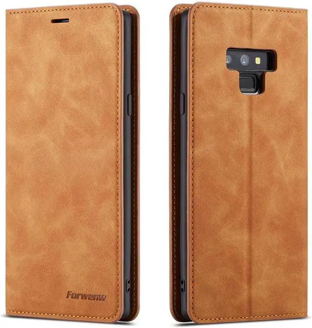 Main image of BONAEVER For Samsung Galaxy Note 9 Case Premium PU Leather Cover TPU Bumper with Card Holder Stand andidden Magnetic Shockproof Flip Wallet Case for Galaxy Note 9 6.4 inch