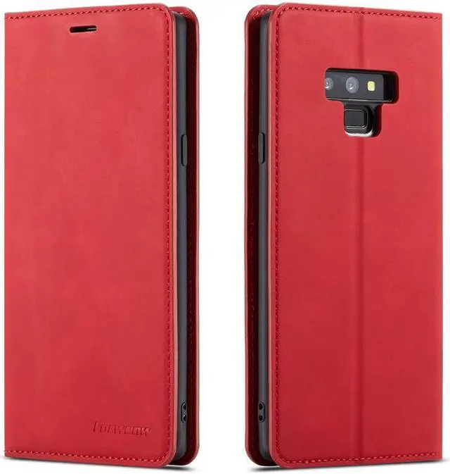 Main image of BONAEVER For Samsung Galaxy Note 9 Case Premium PU Leather Cover TPU Bumper with Card Holder Stand andidden Magnetic Shockproof Flip Wallet Case for Galaxy Note 9 6.4 inch