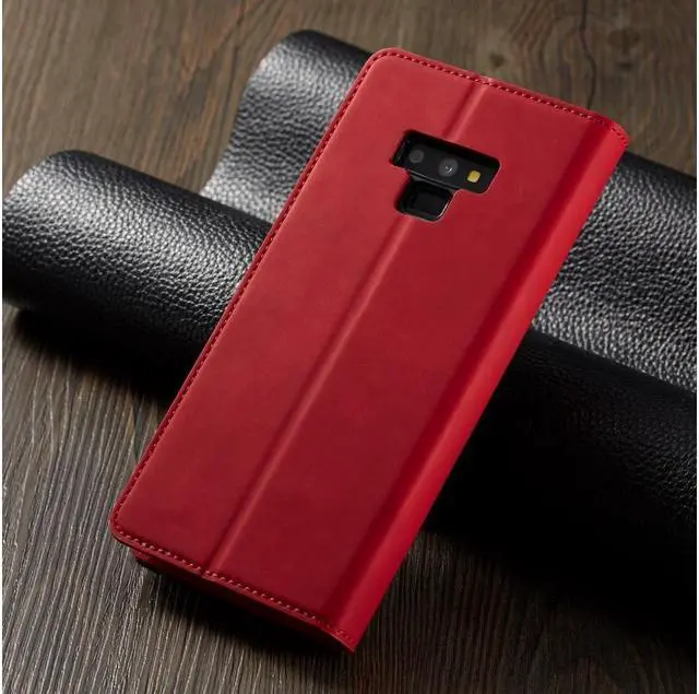 Alt view image 5 of 5 - BONAEVER For Samsung Galaxy Note 9 Case Premium PU Leather Cover TPU Bumper with Card Holder Stand andidden Magnetic Shockproof Flip Wallet Case for Galaxy Note 9 6.4 inch