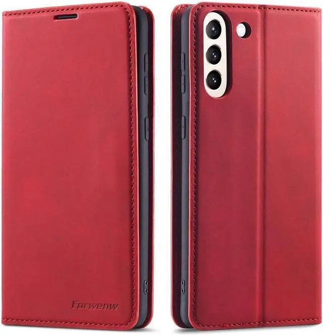 Main image of BONAEVER For Samsung Galaxy S21 FE 5G / A52 4G Case Premium PU Leather Cover TPU Bumper with Card Holder Stand andidden Magnetic Shockproof Flip Wallet Case for Galaxy S21 FE 5G 6.4 inch
