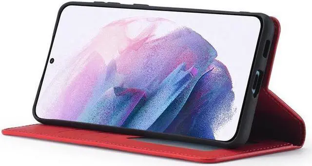 Alt view image 2 of 5 - BONAEVER For Samsung Galaxy S21 FE 5G / A52 4G Case Premium PU Leather Cover TPU Bumper with Card Holder Stand andidden Magnetic Shockproof Flip Wallet Case for Galaxy S21 FE 5G 6.4 inch