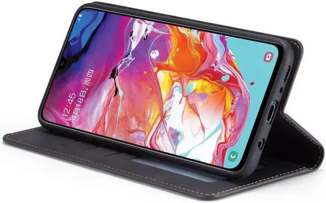 Alt view image 4 of 6 - BONAEVER For Samsung Galaxy A50 / A50S / A30S Case Premium PU Leather Cover TPU Bumper with Card Holder Stand andidden Magnetic Shockproof Flip Wallet Case