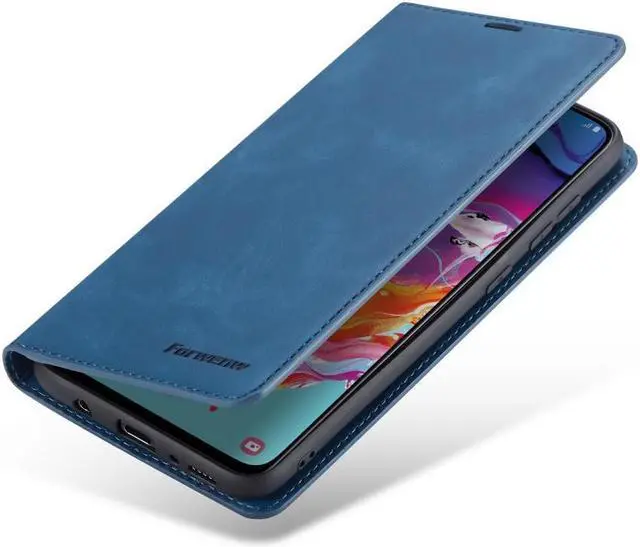 Alt view image 2 of 6 - BONAEVER For Samsung Galaxy A50 / A50S / A30S Case Premium PU Leather Cover TPU Bumper with Card Holder Stand andidden Magnetic Shockproof Flip Wallet Case
