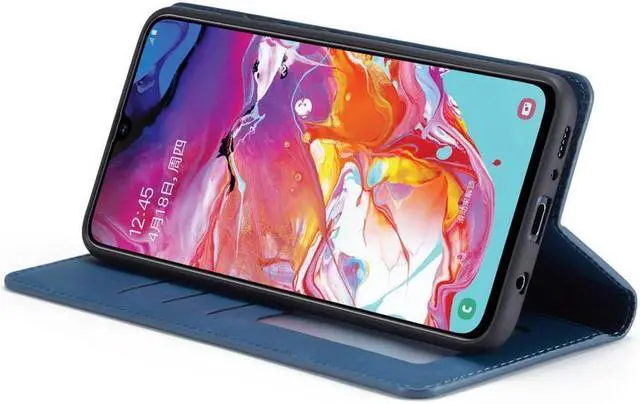 Alt view image 3 of 6 - BONAEVER For Samsung Galaxy A50 / A50S / A30S Case Premium PU Leather Cover TPU Bumper with Card Holder Stand andidden Magnetic Shockproof Flip Wallet Case