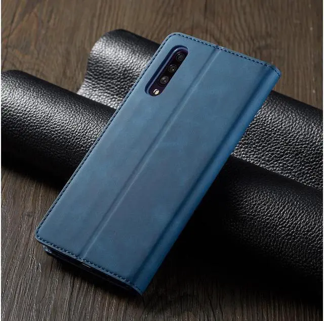 Alt view image 6 of 6 - BONAEVER For Samsung Galaxy A50 / A50S / A30S Case Premium PU Leather Cover TPU Bumper with Card Holder Stand andidden Magnetic Shockproof Flip Wallet Case