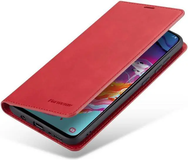 Alt view image 2 of 6 - BONAEVER For Samsung Galaxy A50 / A50S / A30S Case Premium PU Leather Cover TPU Bumper with Card Holder Stand andidden Magnetic Shockproof Flip Wallet Case