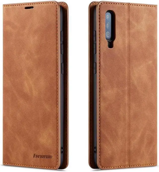Main image of BONAEVER For Samsung Galaxy A70 / A70S Case Premium PU Leather Cover TPU Bumper with Card Holder Stand andidden Magnetic Shockproof Flip Wallet Case