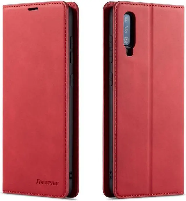 Main image of BONAEVER For Samsung Galaxy A70 / A70S Case Premium PU Leather Cover TPU Bumper with Card Holder Stand andidden Magnetic Shockproof Flip Wallet Case