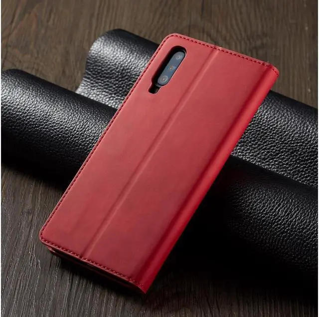 Alt view image 3 of 6 - BONAEVER For Samsung Galaxy A70 / A70S Case Premium PU Leather Cover TPU Bumper with Card Holder Stand andidden Magnetic Shockproof Flip Wallet Case
