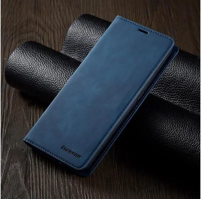 Alt view image 4 of 5 - BONAEVER For Samsung Galaxy A80 / A90 Case Premium PU Leather Cover TPU Bumper with Card Holder Stand andidden Magnetic Shockproof Flip Wallet Case