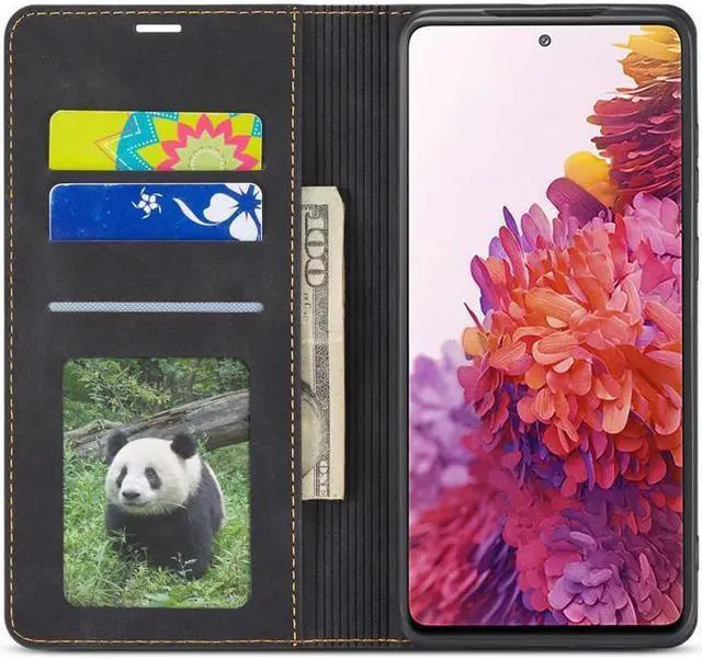 Alt view image 2 of 5 - BONAEVER For Samsung Galaxy S20 FE 5G Case Premium PU Leather Cover TPU Bumper with Card Holder Stand andidden Magnetic Shockproof Flip Wallet Case for Galaxy S20 FE 5G 6.5 inch