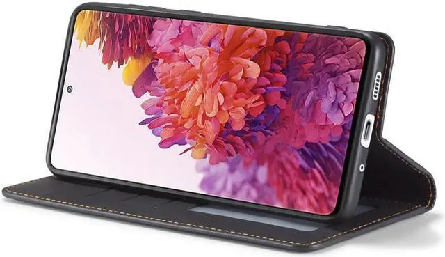 Alt view image 3 of 5 - BONAEVER For Samsung Galaxy S20 FE 5G Case Premium PU Leather Cover TPU Bumper with Card Holder Stand andidden Magnetic Shockproof Flip Wallet Case for Galaxy S20 FE 5G 6.5 inch