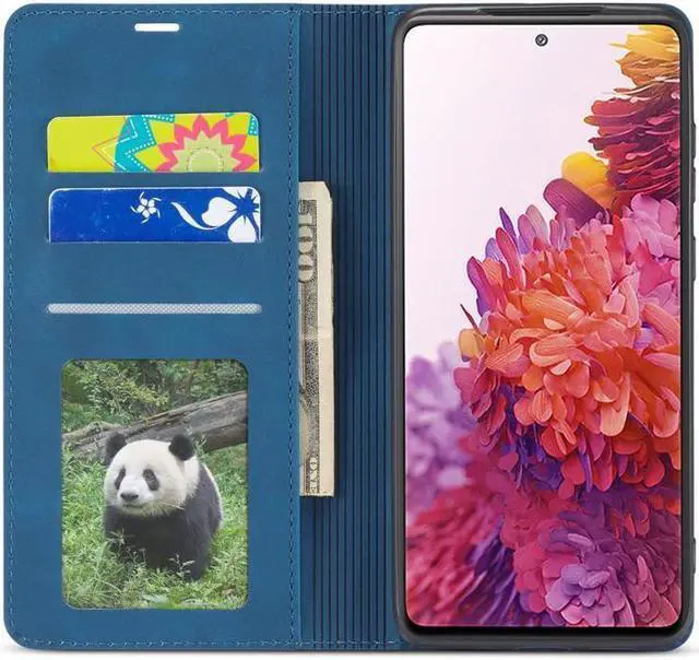 Alt view image 5 of 6 - BONAEVER For Samsung Galaxy S20 FE 5G Case Premium PU Leather Cover TPU Bumper with Card Holder Stand andidden Magnetic Shockproof Flip Wallet Case for Galaxy S20 FE 5G 6.5 inch