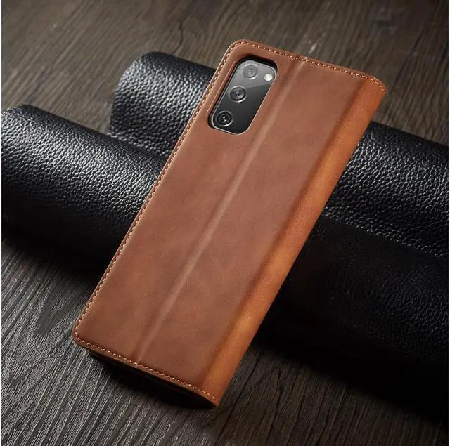 Alt view image 7 of 7 - BONAEVER For Samsung Galaxy S20 FE 5G Case Premium PU Leather Cover TPU Bumper with Card Holder Stand andidden Magnetic Shockproof Flip Wallet Case for Galaxy S20 FE 5G 6.5 inch