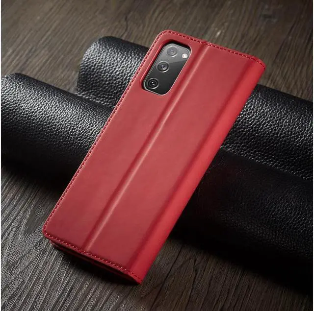 Alt view image 5 of 5 - BONAEVER For Samsung Galaxy S20 FE 5G Case Premium PU Leather Cover TPU Bumper with Card Holder Stand andidden Magnetic Shockproof Flip Wallet Case for Galaxy S20 FE 5G 6.5 inch
