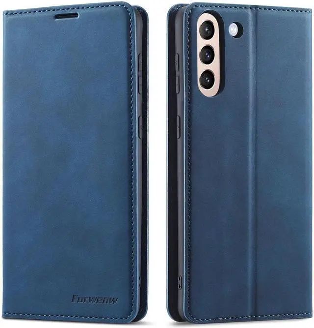 Main image of BONAEVER For Samsung Galaxy S21 5G Case Premium PU Leather Cover TPU Bumper with Card Holder Stand andidden Magnetic Shockproof Flip Wallet Case for Galaxy S21 5G 6.2 Inch