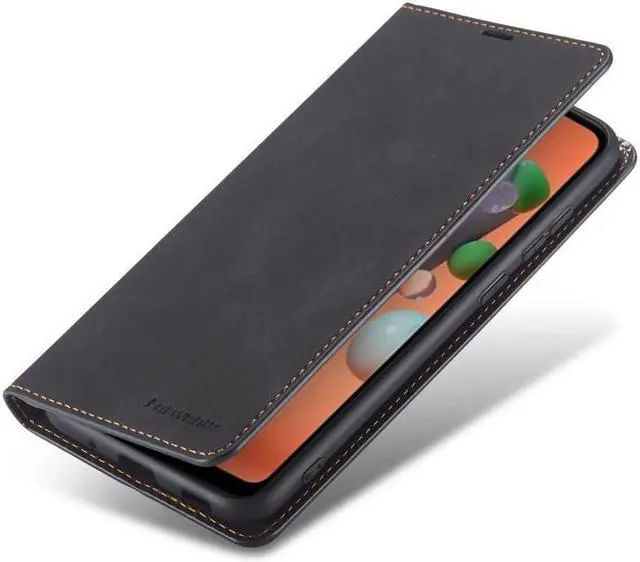 Alt view image 3 of 6 - BONAEVER For Samsung Galaxy A11 Case Premium PU Leather Cover TPU Bumper with Card Holder Stand andidden Magnetic Shockproof Flip Wallet Case for Galaxy A11 / Galaxy M11