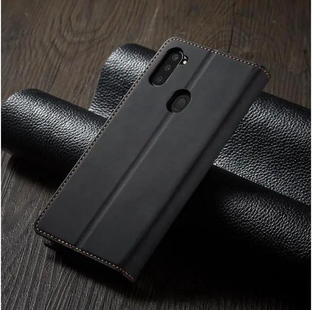 Alt view image 6 of 6 - BONAEVER For Samsung Galaxy A11 Case Premium PU Leather Cover TPU Bumper with Card Holder Stand andidden Magnetic Shockproof Flip Wallet Case for Galaxy A11 / Galaxy M11