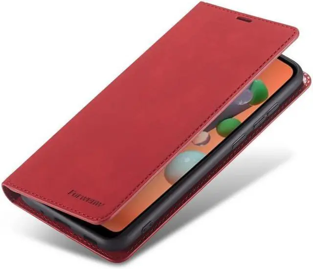 Alt view image 4 of 6 - BONAEVER For Samsung Galaxy A11 Case Premium PU Leather Cover TPU Bumper with Card Holder Stand andidden Magnetic Shockproof Flip Wallet Case for Galaxy A11 / Galaxy M11