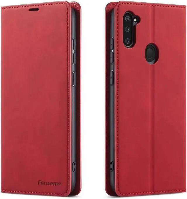 Main image of BONAEVER For Samsung Galaxy A11 Case Premium PU Leather Cover TPU Bumper with Card Holder Stand andidden Magnetic Shockproof Flip Wallet Case for Galaxy A11 / Galaxy M11