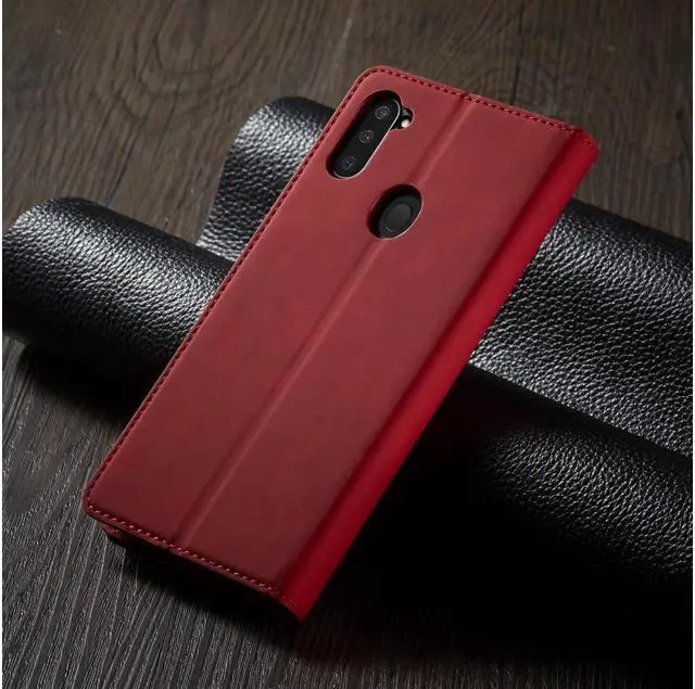 Alt view image 5 of 6 - BONAEVER For Samsung Galaxy A11 Case Premium PU Leather Cover TPU Bumper with Card Holder Stand andidden Magnetic Shockproof Flip Wallet Case for Galaxy A11 / Galaxy M11