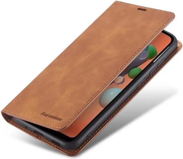 Alt view image 3 of 7 - BONAEVER For Samsung Galaxy A11 Case Premium PU Leather Cover TPU Bumper with Card Holder Stand andidden Magnetic Shockproof Flip Wallet Case for Galaxy A11 / Galaxy M11