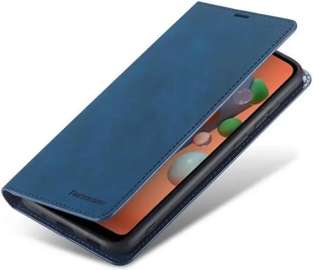 Alt view image 3 of 6 - BONAEVER For Samsung Galaxy A11 Case Premium PU Leather Cover TPU Bumper with Card Holder Stand andidden Magnetic Shockproof Flip Wallet Case for Galaxy A11 / Galaxy M11