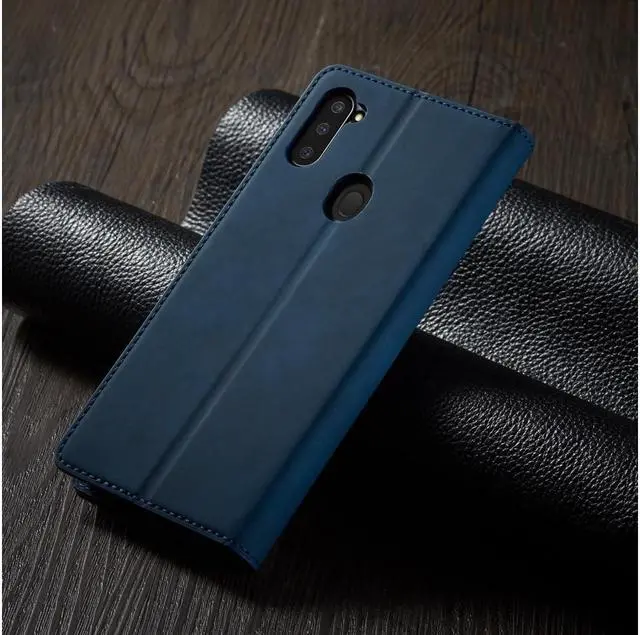 Alt view image 6 of 6 - BONAEVER For Samsung Galaxy A11 Case Premium PU Leather Cover TPU Bumper with Card Holder Stand andidden Magnetic Shockproof Flip Wallet Case for Galaxy A11 / Galaxy M11
