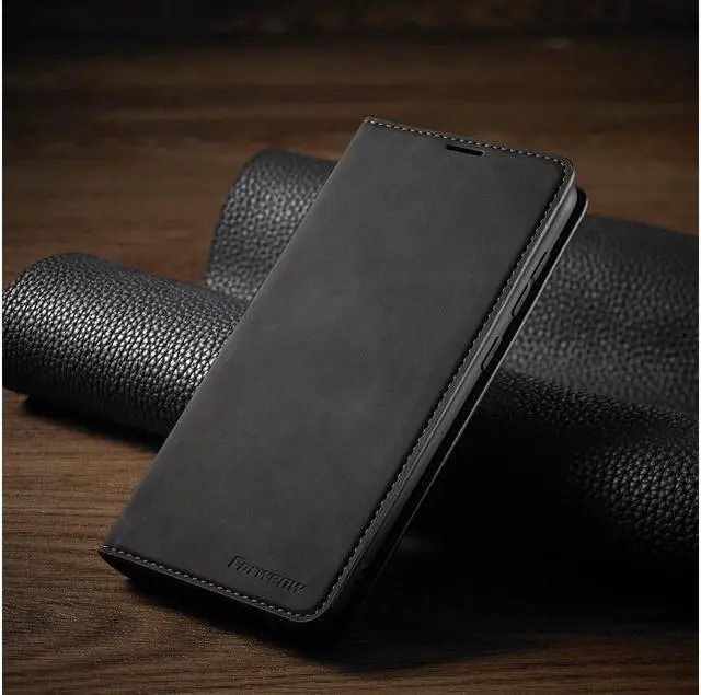 Alt view image 5 of 6 - BONAEVER For Samsung Galaxy A21S Case Premium PU Leather Cover TPU Bumper with Card Holder Stand andidden Magnetic Shockproof Flip Wallet Case