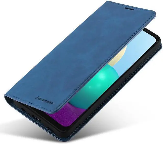 Alt view image 3 of 6 - BONAEVER For Samsung Galaxy A02 Case Premium PU Leather Cover TPU Bumper with Card Holder Stand andidden Magnetic Shockproof Flip Wallet Case for Galaxy A02 / Galaxy M02