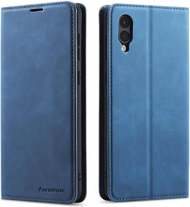 Main image of BONAEVER For Samsung Galaxy A02 Case Premium PU Leather Cover TPU Bumper with Card Holder Stand andidden Magnetic Shockproof Flip Wallet Case for Galaxy A02 / Galaxy M02