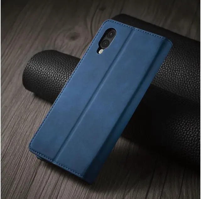Alt view image 4 of 6 - BONAEVER For Samsung Galaxy A02 Case Premium PU Leather Cover TPU Bumper with Card Holder Stand andidden Magnetic Shockproof Flip Wallet Case for Galaxy A02 / Galaxy M02