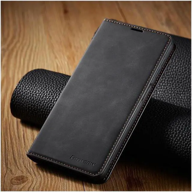 Alt view image 5 of 7 - BONAEVER For Samsung Galaxy A32 5G Case Premium PU Leather Cover TPU Bumper with Card Holder Stand andidden Magnetic Shockproof Flip Wallet Case