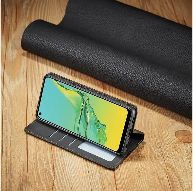 Alt view image 2 of 7 - BONAEVER For Samsung Galaxy A32 5G Case Premium PU Leather Cover TPU Bumper with Card Holder Stand andidden Magnetic Shockproof Flip Wallet Case
