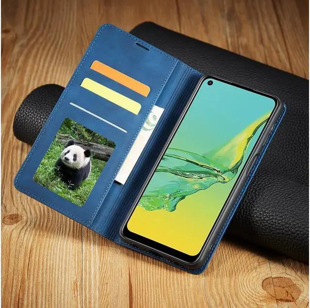 Alt view image 6 of 7 - BONAEVER For Samsung Galaxy A32 5G Case Premium PU Leather Cover TPU Bumper with Card Holder Stand andidden Magnetic Shockproof Flip Wallet Case