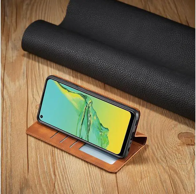 Alt view image 3 of 6 - BONAEVER For Samsung Galaxy A32 5G Case Premium PU Leather Cover TPU Bumper with Card Holder Stand andidden Magnetic Shockproof Flip Wallet Case