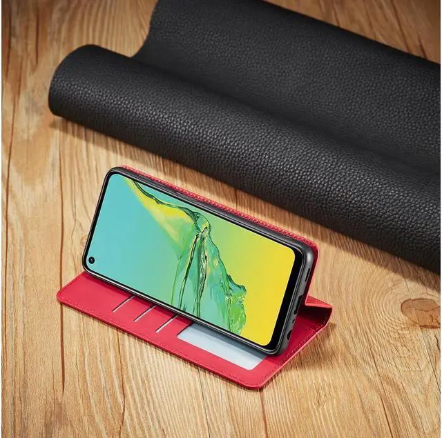 Alt view image 3 of 5 - BONAEVER For Samsung Galaxy A32 5G Case Premium PU Leather Cover TPU Bumper with Card Holder Stand andidden Magnetic Shockproof Flip Wallet Case