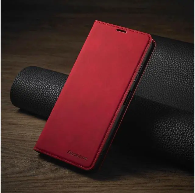Alt view image 6 of 6 - BONAEVER For Samsung Galaxy A22 5G Case Premium PU Leather Cover TPU Bumper with Card Holder Stand andidden Magnetic Shockproof Flip Wallet Case for Galaxy A22 5G Case [Not Fit for A22 4G]
