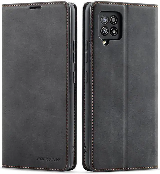 Main image of BONAEVER For Samsung Galaxy A42 5G Case Premium PU Leather Cover TPU Bumper with Card Holder Stand andidden Magnetic Shockproof Flip Wallet Case