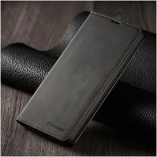 Alt view image 4 of 7 - BONAEVER For Samsung Galaxy A42 5G Case Premium PU Leather Cover TPU Bumper with Card Holder Stand andidden Magnetic Shockproof Flip Wallet Case