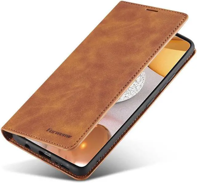 Alt view image 4 of 7 - BONAEVER For Samsung Galaxy A42 5G Case Premium PU Leather Cover TPU Bumper with Card Holder Stand andidden Magnetic Shockproof Flip Wallet Case