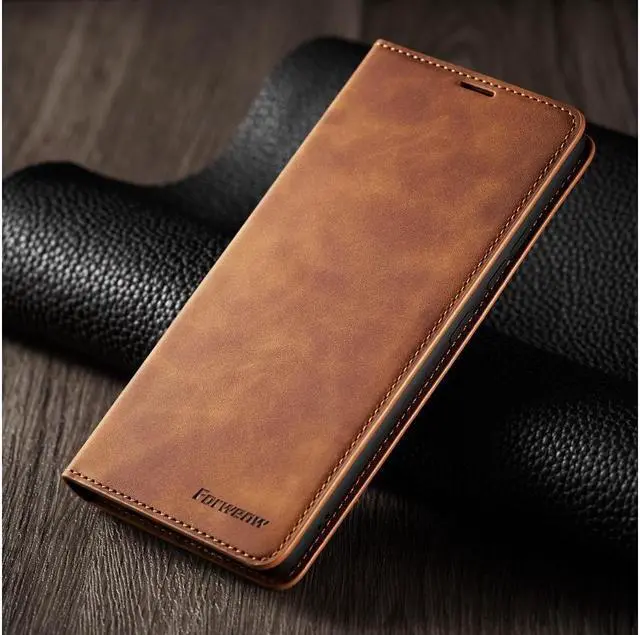 Alt view image 5 of 7 - BONAEVER For Samsung Galaxy A42 5G Case Premium PU Leather Cover TPU Bumper with Card Holder Stand andidden Magnetic Shockproof Flip Wallet Case