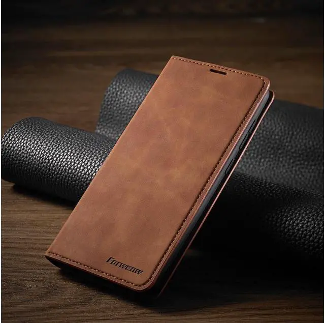 Alt view image 4 of 7 - BONAEVER For Samsung Galaxy A21S Case Premium PU Leather Cover TPU Bumper with Card Holder Stand andidden Magnetic Shockproof Flip Wallet Case