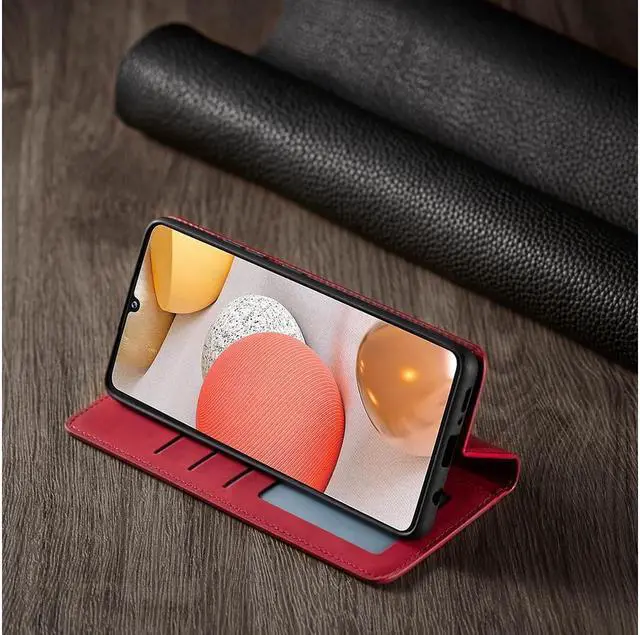Alt view image 5 of 7 - BONAEVER For Samsung Galaxy F62 / M62 Case Premium PU Leather Cover TPU Bumper with Card Holder Stand andidden Magnetic Shockproof Flip Wallet Case for Galaxy F62 / Galaxy M62