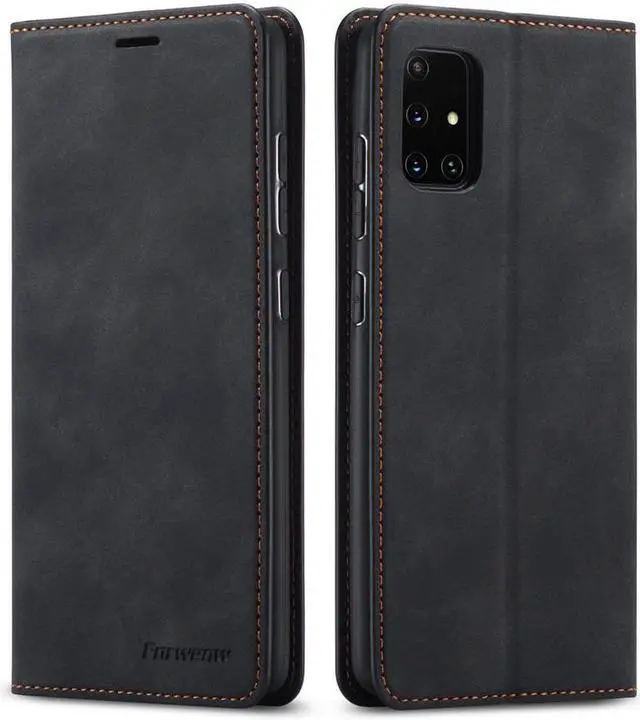 Main image of BONAEVER For Samsung Galaxy Galaxy A31 Case Premium PU Leather Cover TPU Bumper with Card Holder Stand andidden Magnetic Shockproof Flip Wallet Case for Galaxy A31 4G
