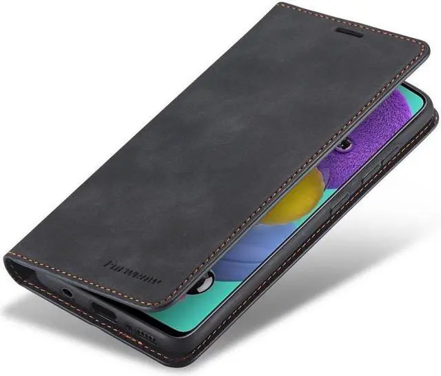 Alt view image 3 of 6 - BONAEVER For Samsung Galaxy Galaxy A31 Case Premium PU Leather Cover TPU Bumper with Card Holder Stand andidden Magnetic Shockproof Flip Wallet Case for Galaxy A31 4G